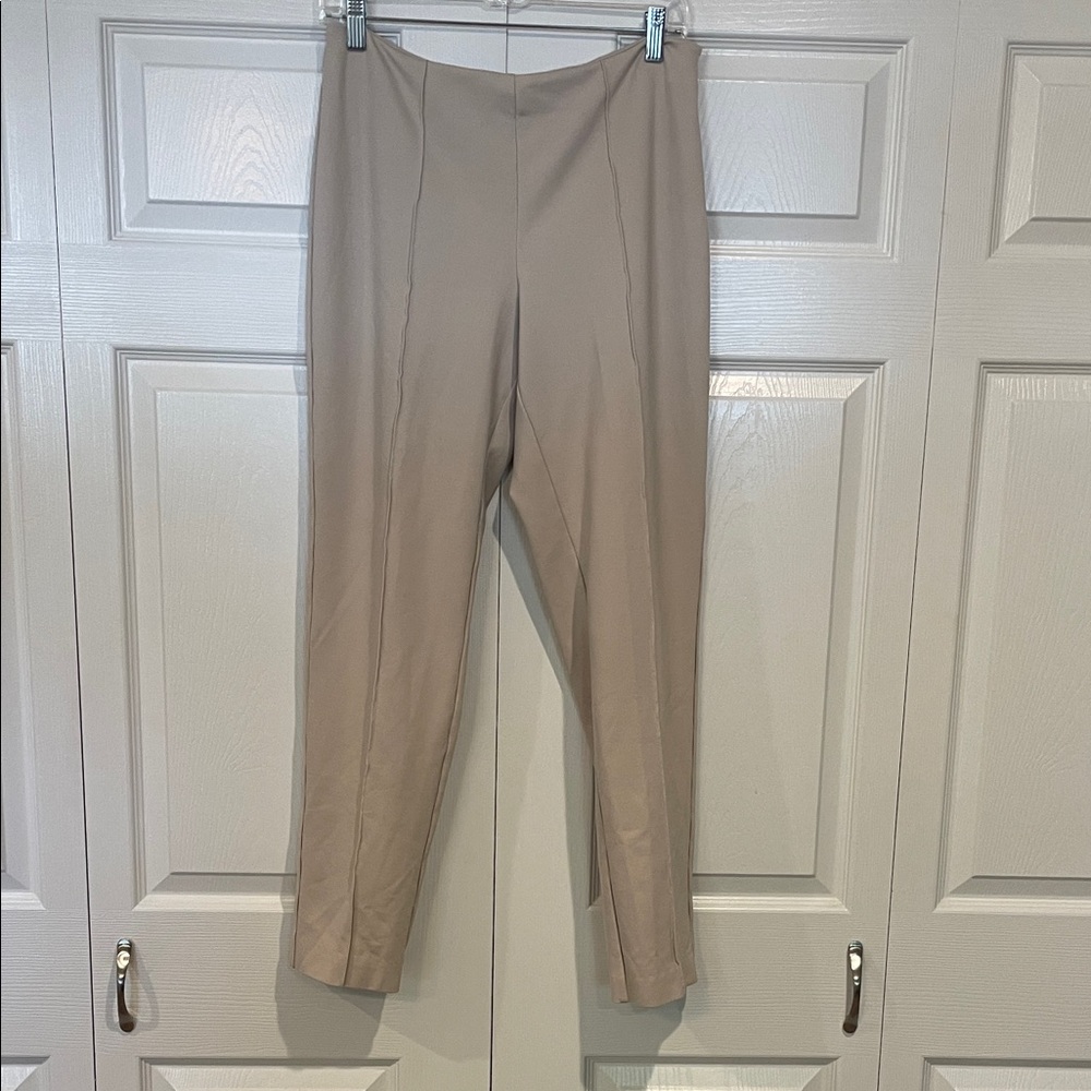 Chic Beige Women's Cropped Pants